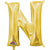 Nikki's Balloons BALLOONS N 16" Gold Letter Air-Filled Mylar Balloon