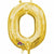 Nikki's Balloons BALLOONS O 16" Gold Letter Air-Filled Mylar Balloon