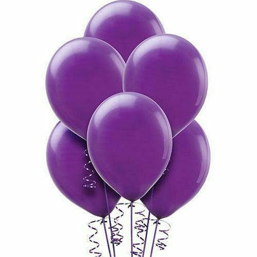 Nikki's Balloons BALLOONS Purple / Helium Filled Solid Color Latex Balloons 15ct, 12"