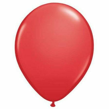 Nikki&#39;s Balloons BALLOONS Red / Helium Filled Solid Color Latex Balloon 1ct, 11&quot;