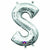 Nikki's Balloons BALLOONS S 16" Silver Letter Air-Filled Mylar Balloon