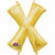 Nikki's Balloons BALLOONS X 16" Gold Letter Air-Filled Mylar Balloon