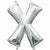 Nikki's Balloons BALLOONS X 16" Silver Letter Air-Filled Mylar Balloon