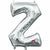 Nikki's Balloons BALLOONS Z 16" Silver Letter Air-Filled Mylar Balloon