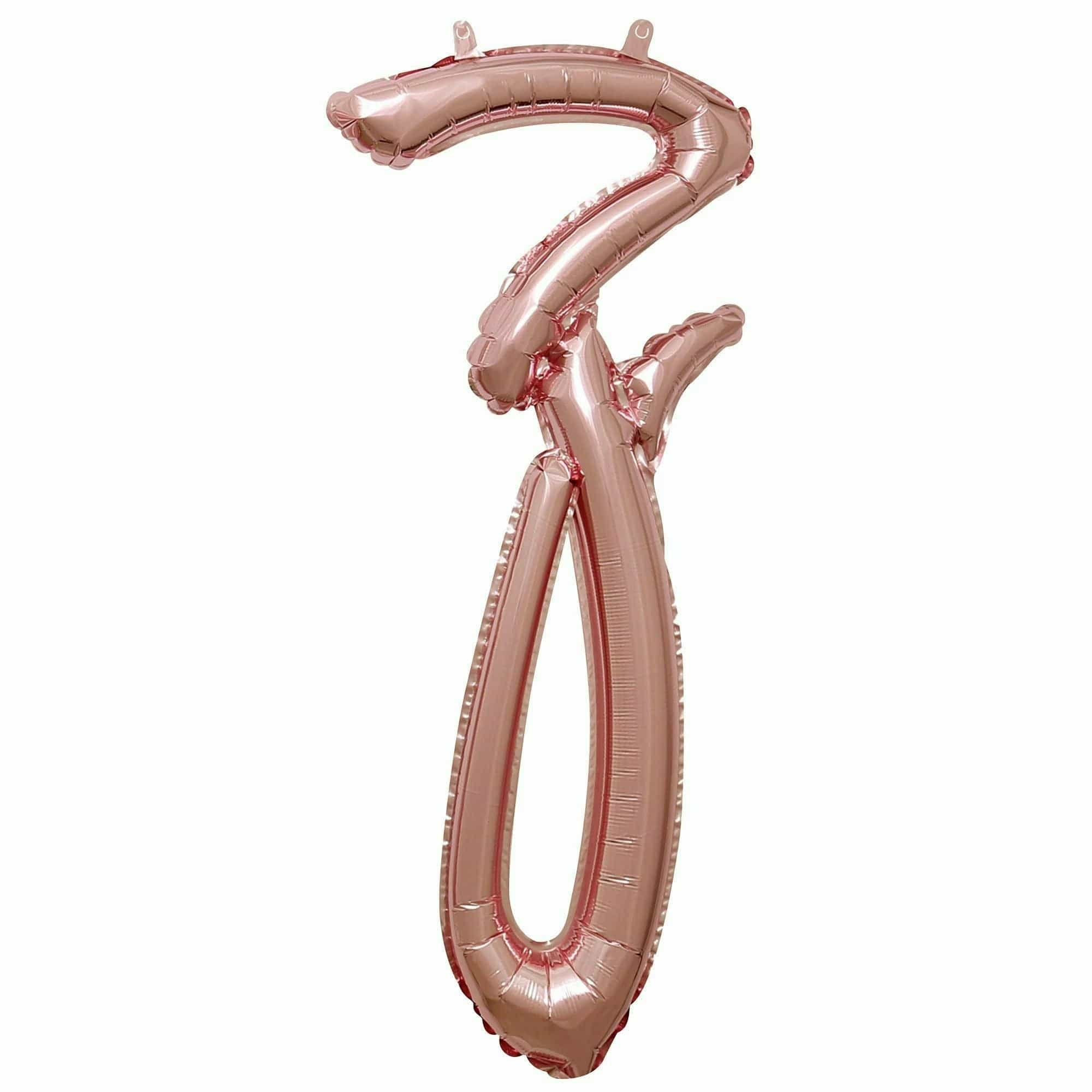 Nikki's Balloons BALLOONS Z Rose Gold Script Letter Air-Filled Mylar Balloon