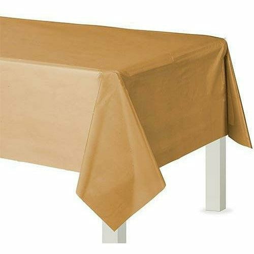 NorthWest BASIC Gold Plastic Rectangle Table Cover 54x108