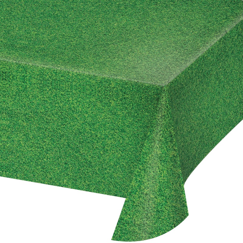 Sports Fanatic Grass Plastic Tablecover