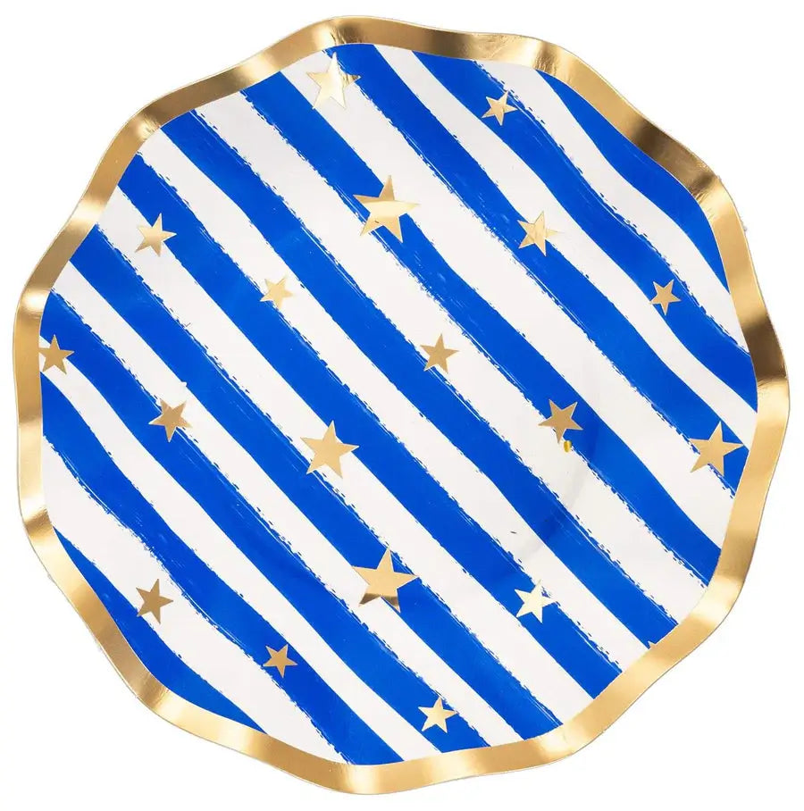 Wavy Salad Plate Patriotic Confetti