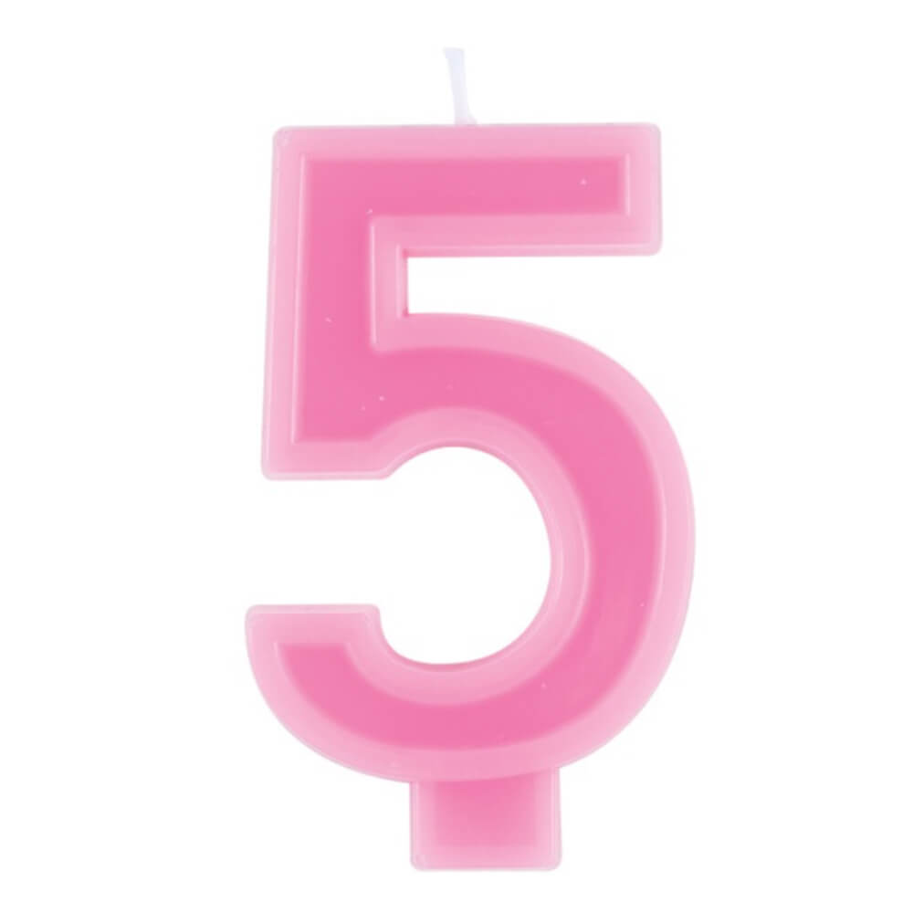 Raised Border Number Birthday Candle