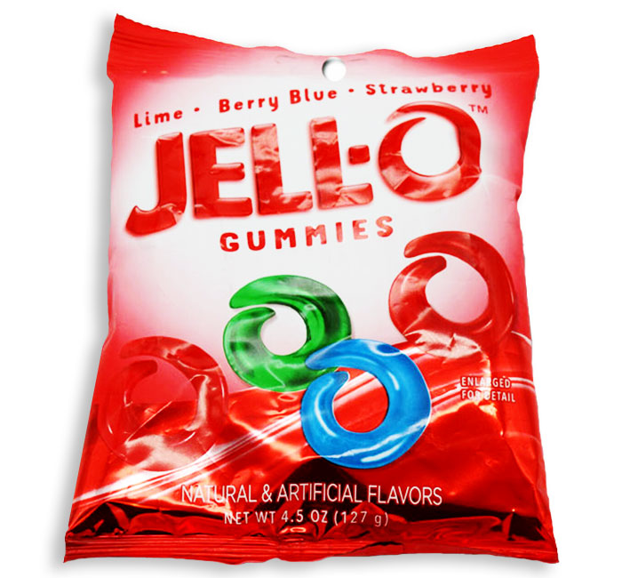 Redstone Foods Inc CANDY JELL-O PEG BAG - GUMMI CANDY