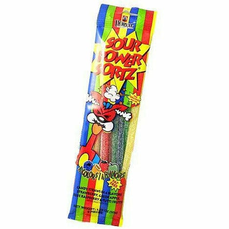 Redstone Foods Inc CANDY SORTZ PEG BAG - SOUR POWER CANDY STRAWS