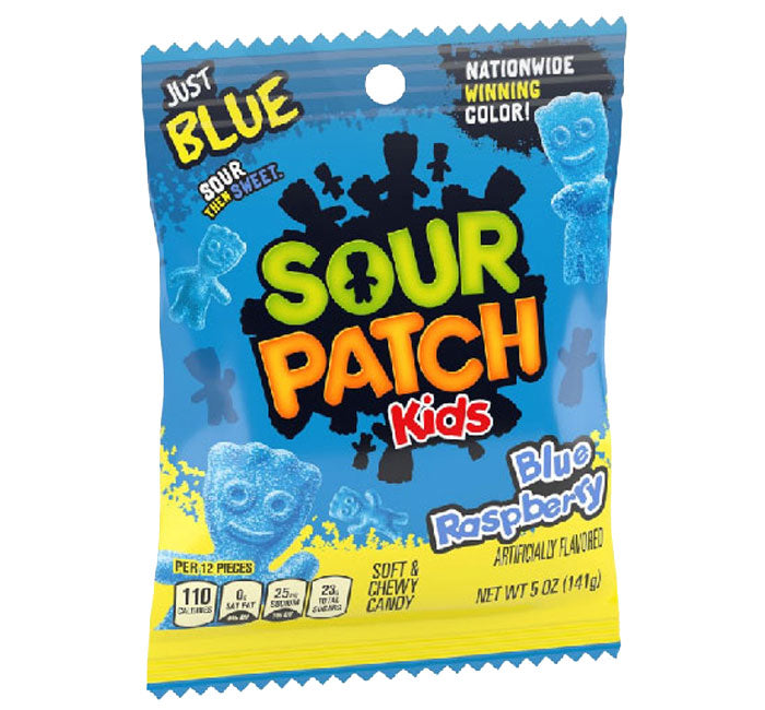 Redstone Foods Inc CANDY SOUR PATCH KIDS PEG BAG - BLUE RASPBERRY