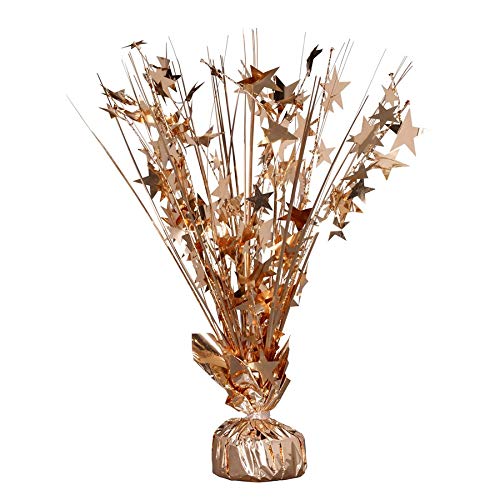 Rubie&#39;s BALLOONS Starburst Balloon Weight Centerpiece - Rose Gold