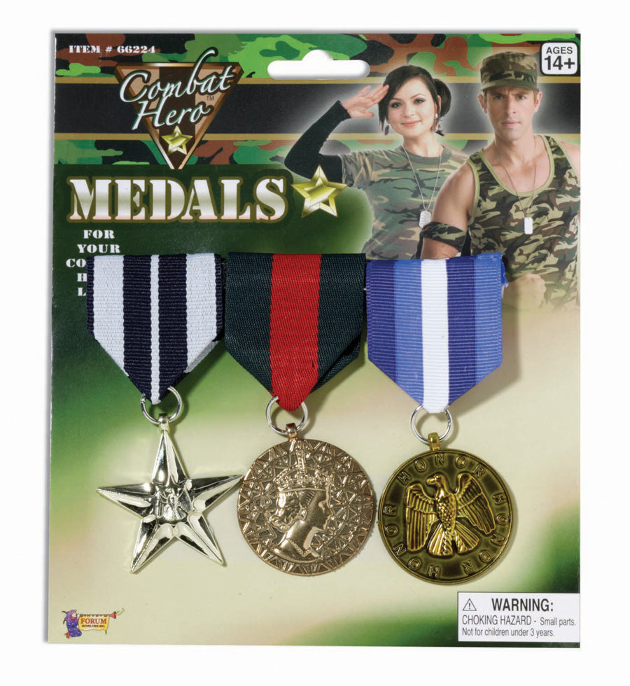 Rubie&#39;s COSTUMES: ACCESSORIES MILITARY MEDALS-3 SET