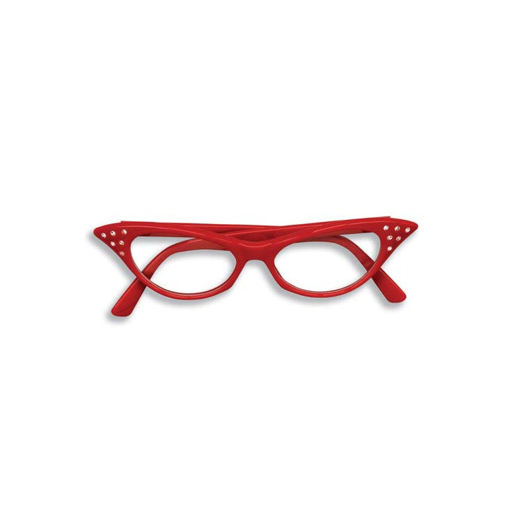 Rubie&#39;s Costumes COSTUMES: ACCESSORIES 50’s Rhinestone Glasses – Red