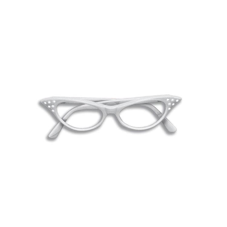 Rubie's Costumes COSTUMES: ACCESSORIES 50’s Rhinestone Glasses – White