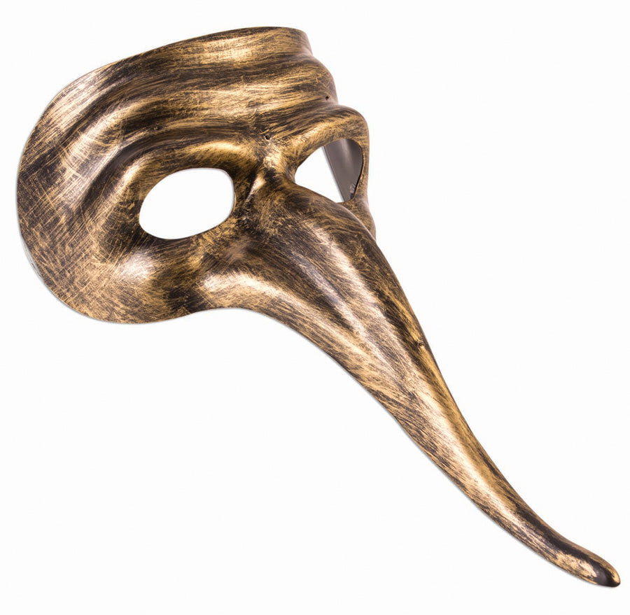 Rubie's COSTUMES: MASKS HALF MASK – LONG NOSE – GOLD