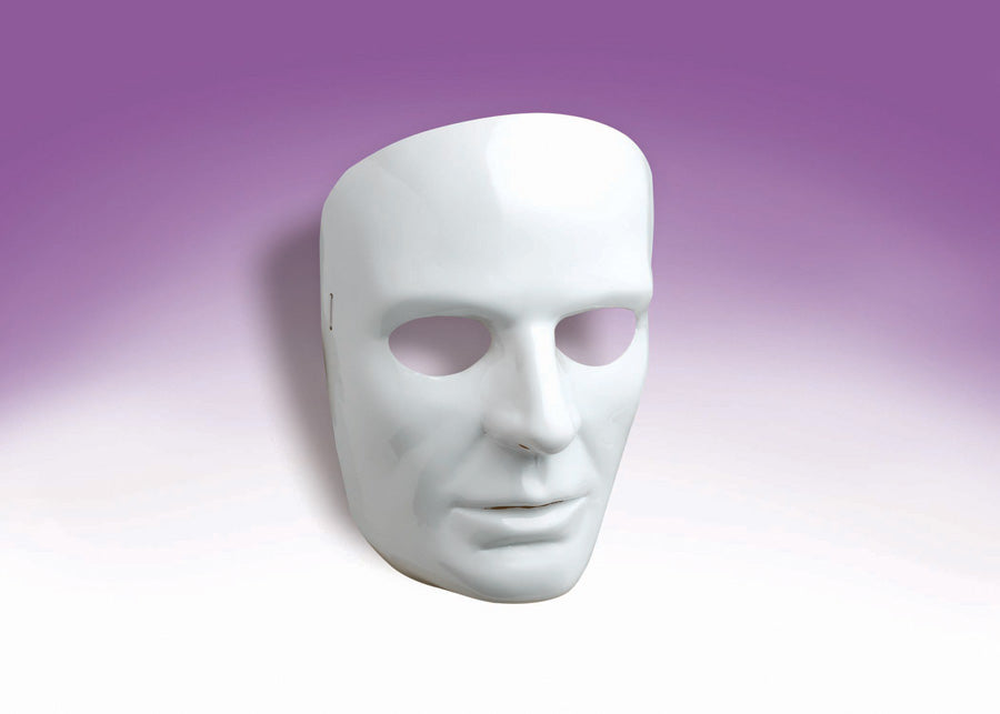 Rubie's COSTUMES: MASKS WHITE FACE MASK-MALE