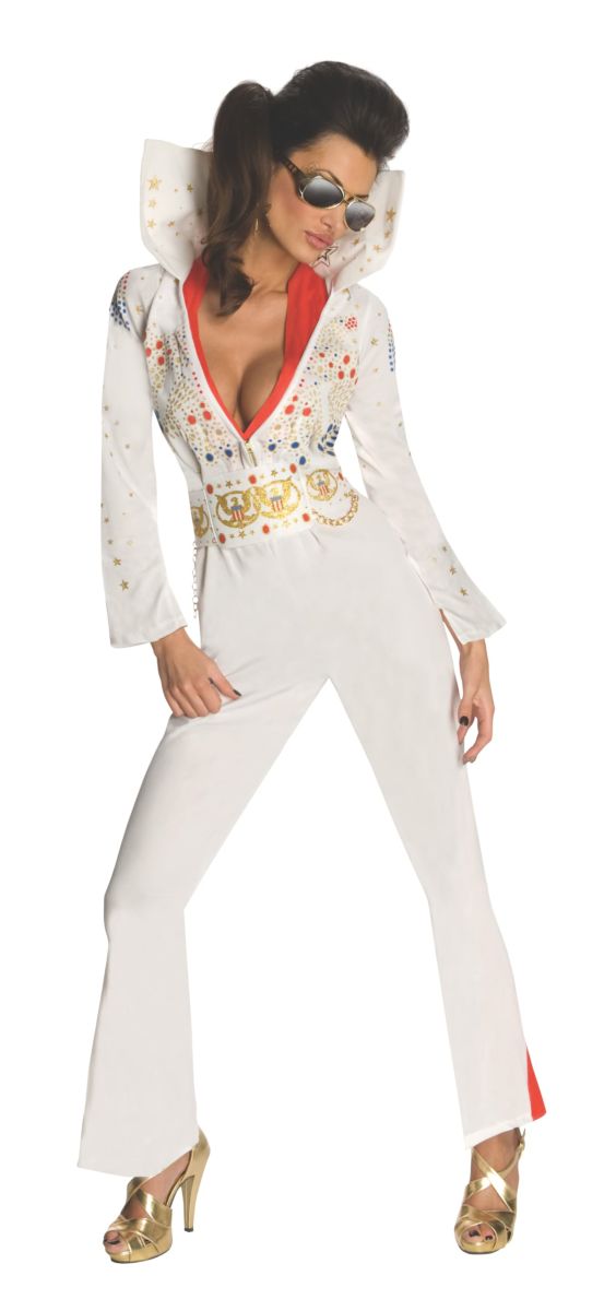 Rubie's COSTUMES Medium Women’s Elvis Eagle Jumpsuit Costume