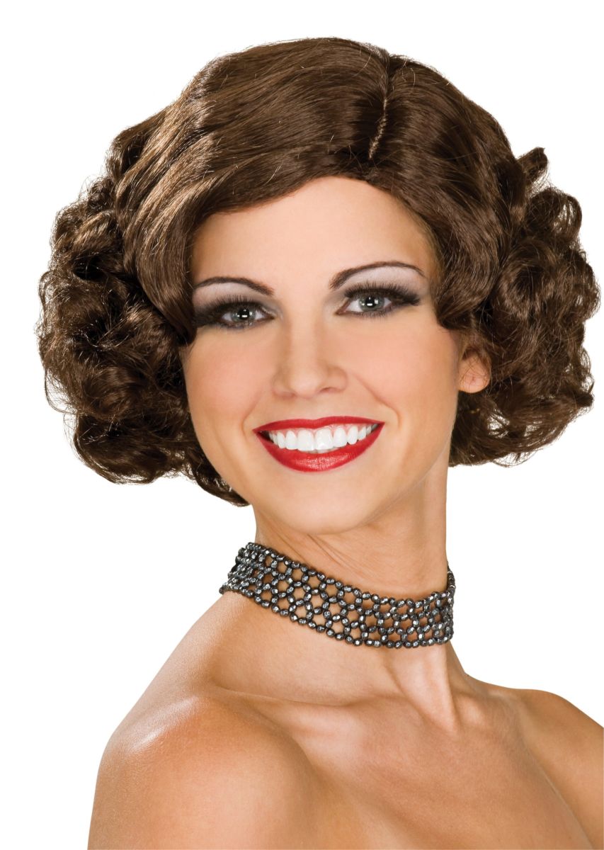 Rubie's COSTUMES: WIGS Brown Flapper Wig Women’s