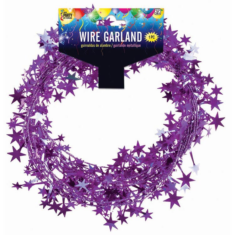 Rubies BASIC 25 Foot Star Garland – Purple