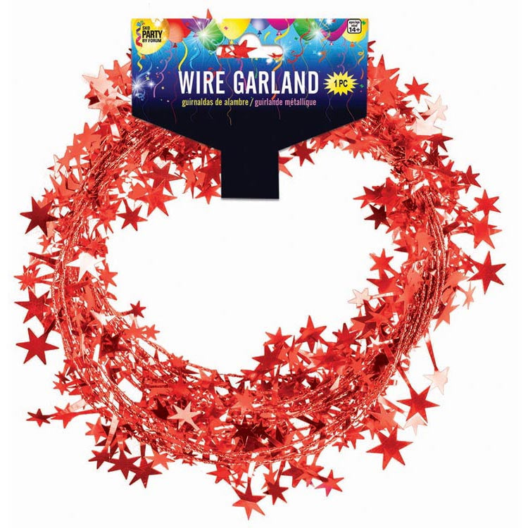 Rubies BASIC 25 Foot Star Garland – Red