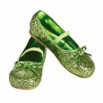 Rubies COSTUMES: ACCESSORIES Green Glitter Child Flats L