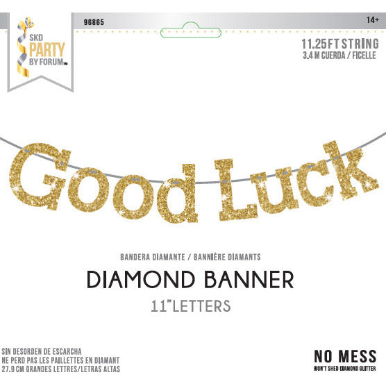 Rubies Good Luck - gold - diamond banner