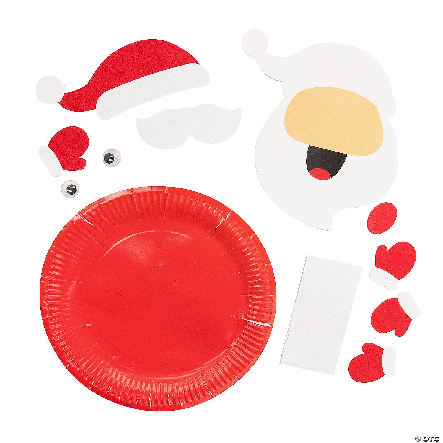 Santa Paper Plate Rocker Craft Kit