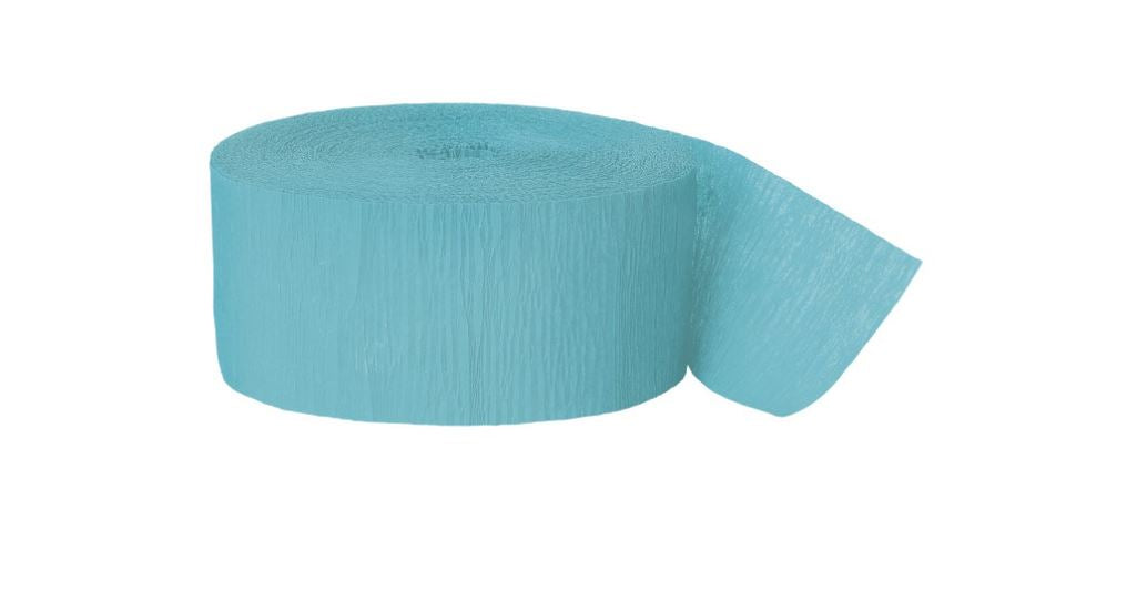 Terrific Teal Crepe Streamer  81 ft