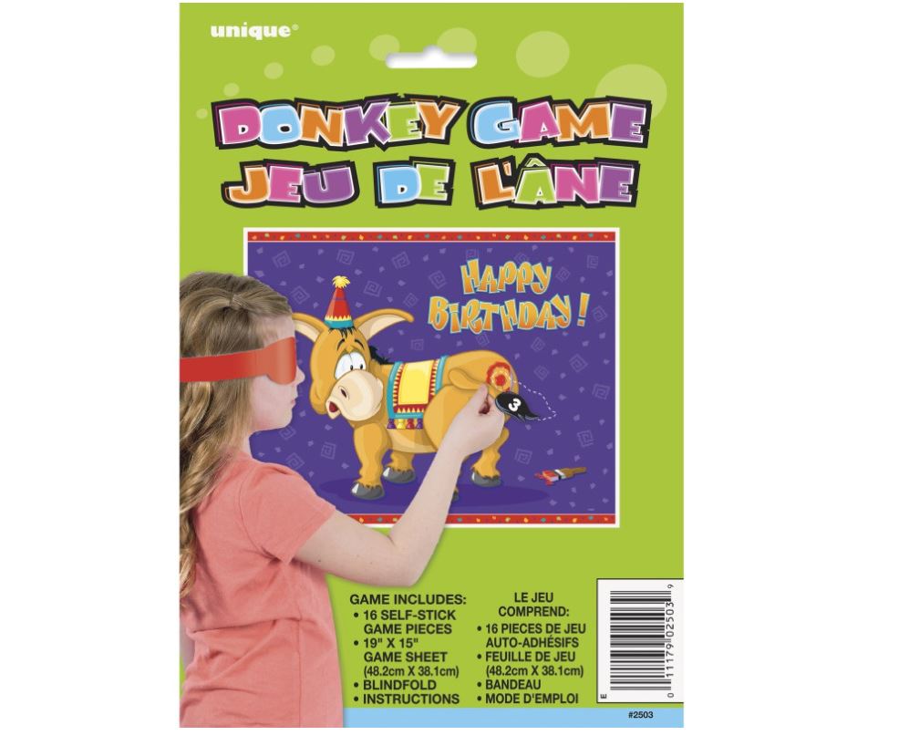 Deluxe Pin the Tail on the Donkey Party Game