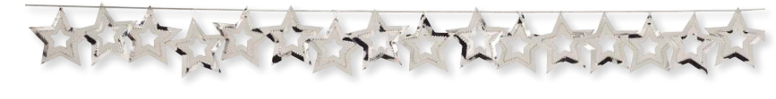 Silver Star Confetti Garland