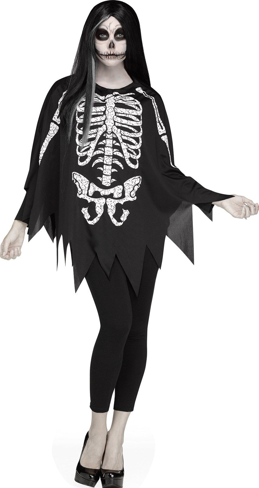 Women Skeleton Poncho