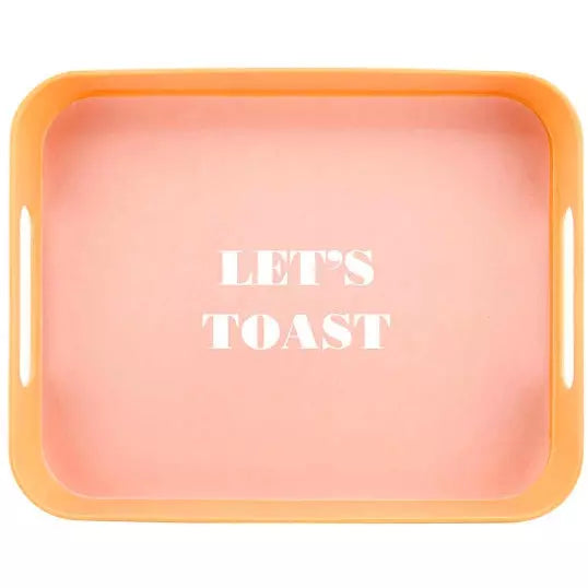 Slant Collections BOUTIQUE Bar Tray - Let&#39;s Toast