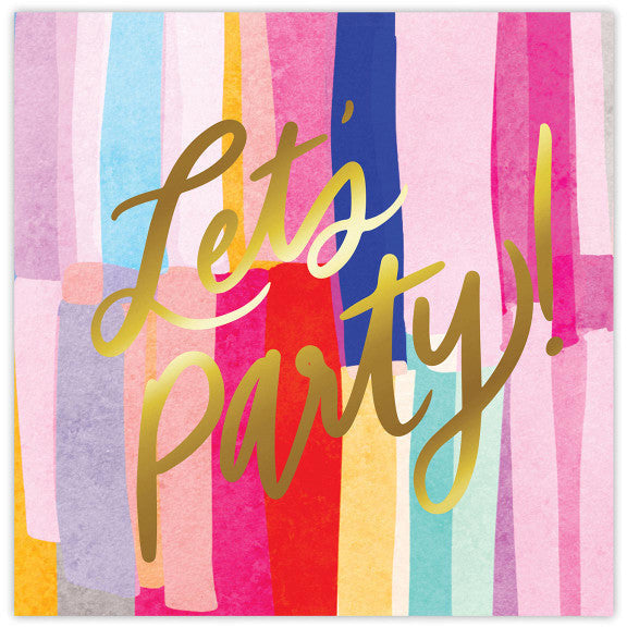 Slant Collections BOUTIQUE Beverage Napkin - Let's Party