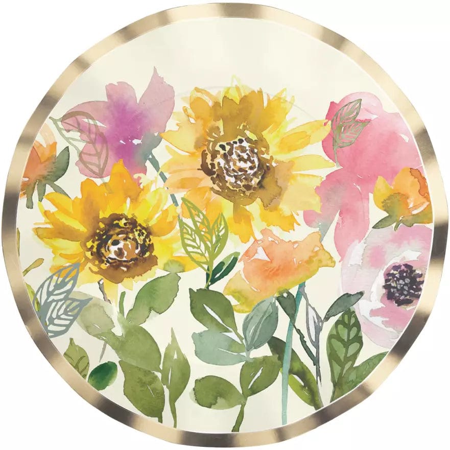 Sophistiplate BOUTIQUE WAVY SUNFLOWER DINNER PLATE