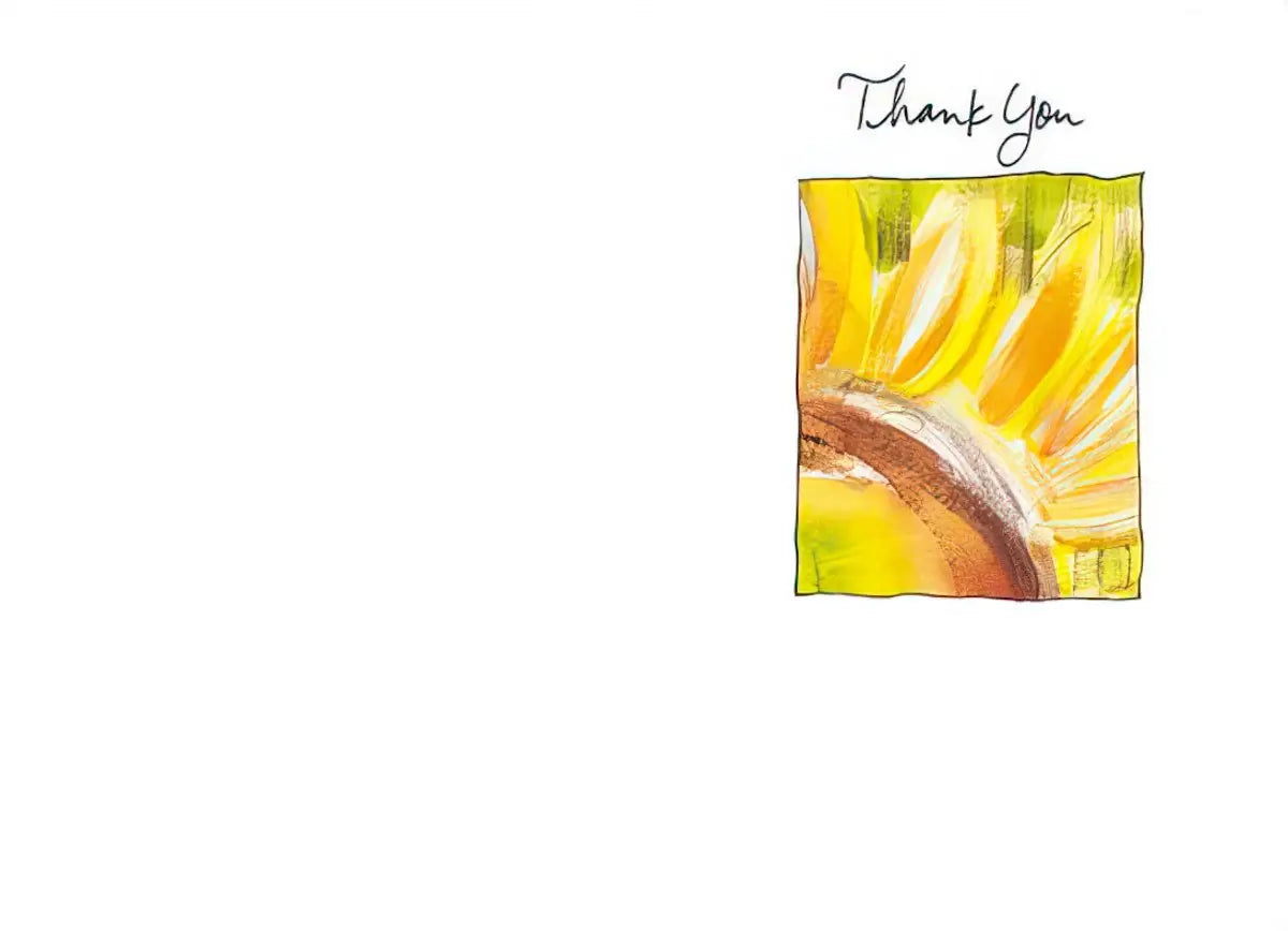 Large Sunflower Thank You Card