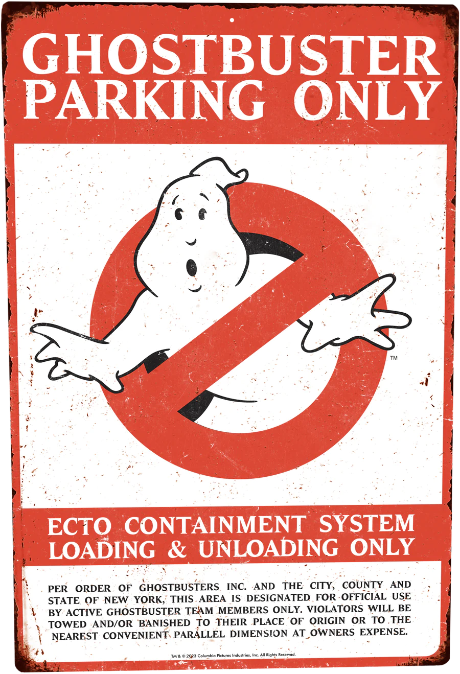 Trick or Treat Studios HOLIDAY: HALLOWEEN GHOSTBUSTERS - PARKING METAL SIGN