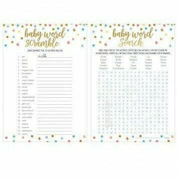 Ultimate Party Super Stores Baby Shower 2-in-1 Word Game