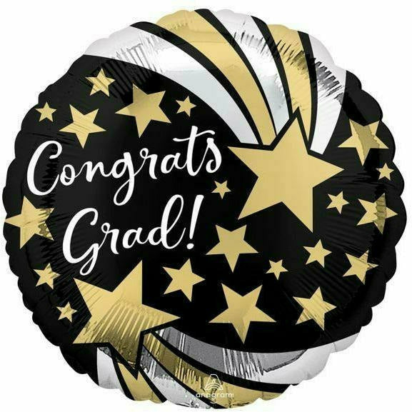 Ultimate Party Super Stores BALLOONS E0016  18&quot; Congrats Grad Stars