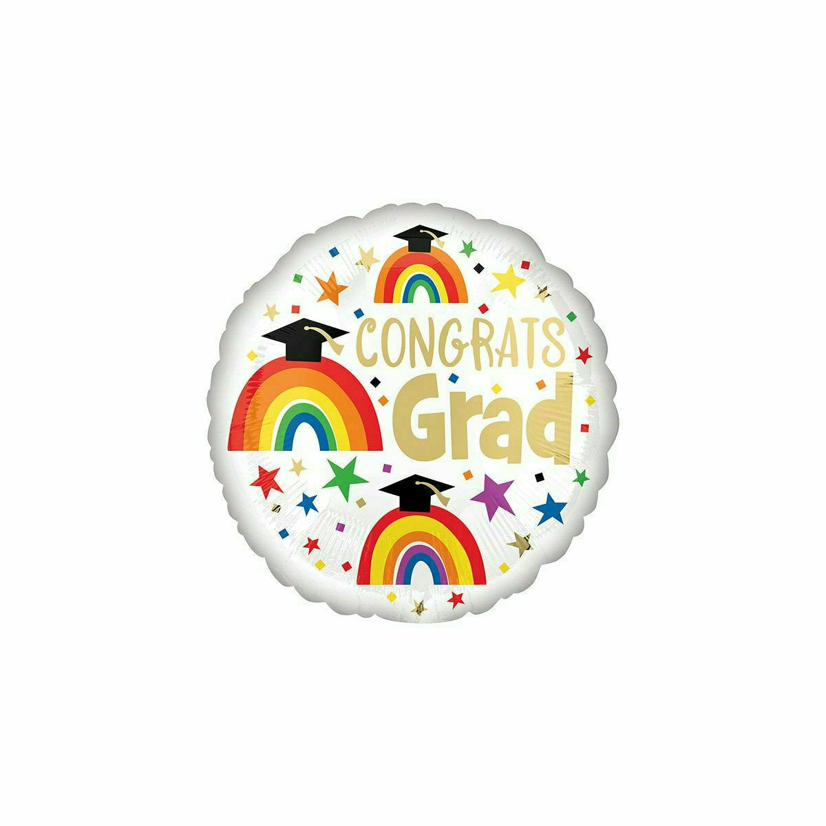 Ultimate Party Super Stores BALLOONS E020 18&quot; Rainbow Congrats Grad