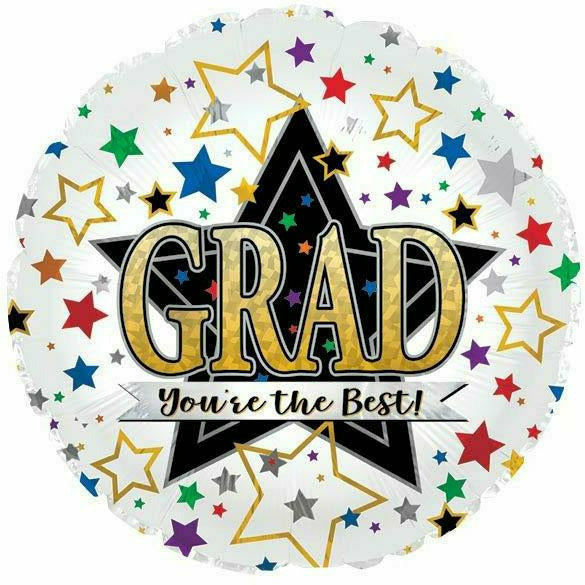 Ultimate Party Super Stores BALLOONS E021 18&quot; Grad You&#39;re The Best Stars Balloon