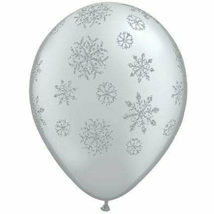 Ultimate Party Super Stores BALLOONS Glitter Snowflake 11&quot; Latex Balloon