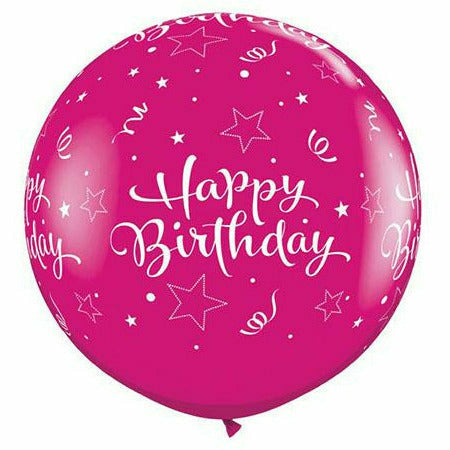 Ultimate Party Super Stores BALLOONS Happy Birthday Shining Star 36&quot; Latex Balloon