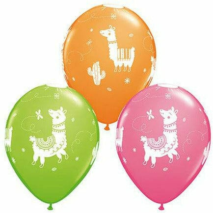 Ultimate Party Super Stores BALLOONS Llamas Mixed Assortment 11&quot; Latex Balloon