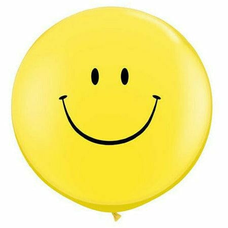 Ultimate Party Super Stores BALLOONS Smiley Yellow 36" Latex Balloon