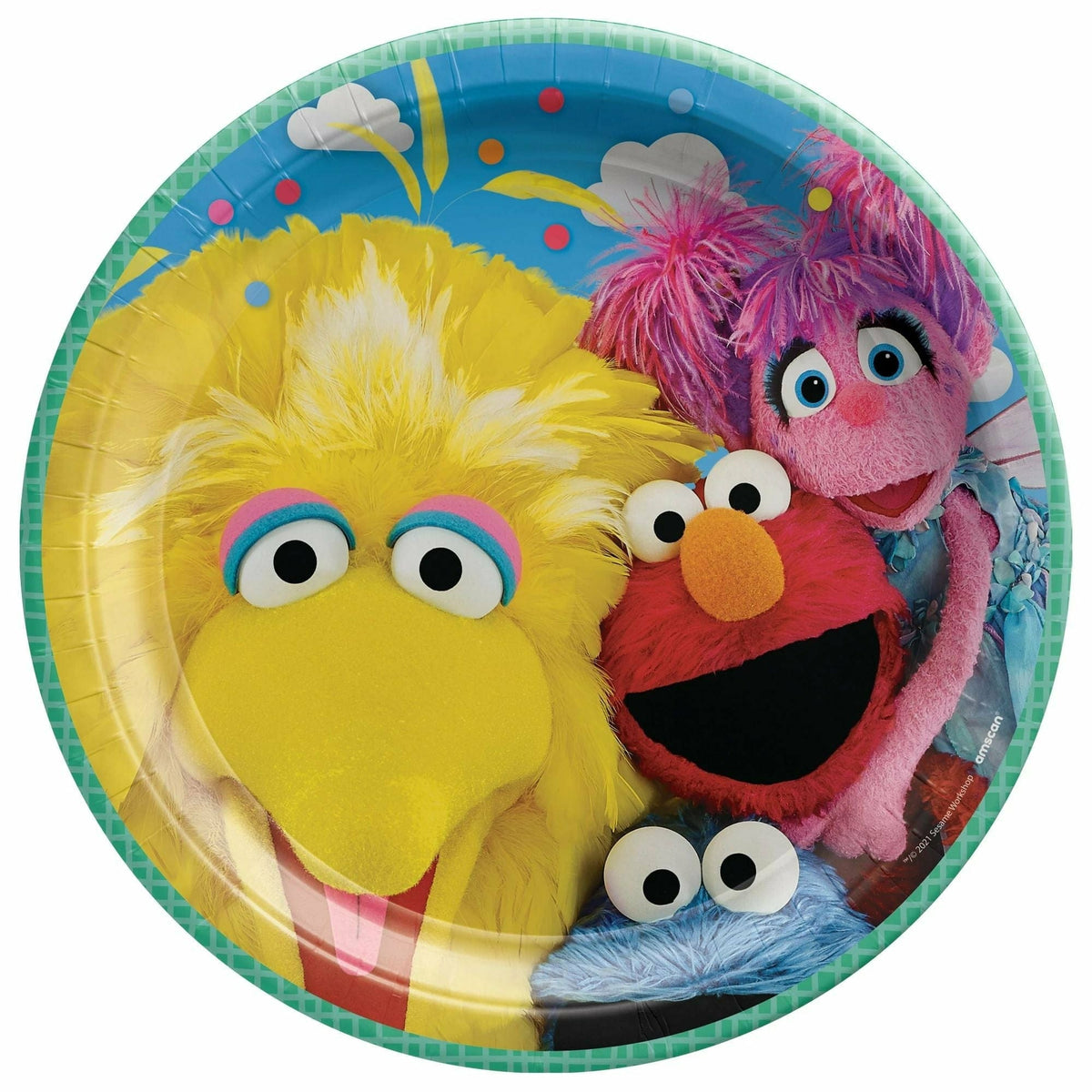 Ultimate Party Super Stores BIRTHDAY: JUVENILE Everyday Sesame Street Round Plates, 9&quot;