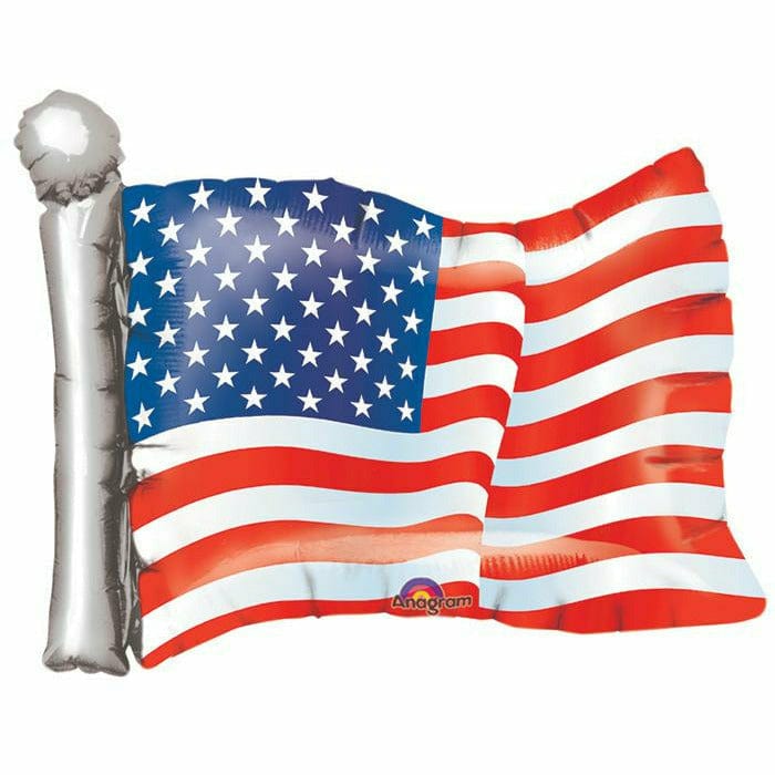 Ultimate Party Super Stores C013 - PAT 27&quot; AMERICAN FLAG SHAPE