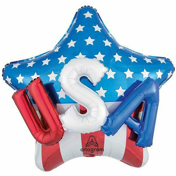 Ultimate Party Super Stores C014 - PAT 32&quot;PKG USA ON STARS