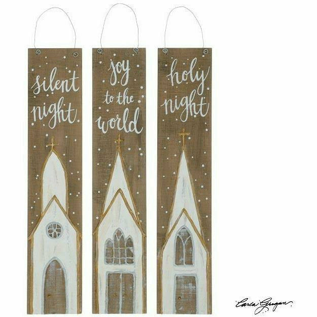 Ultimate Party Super Stores CHURCH WOOD PLANK ORNAMENT